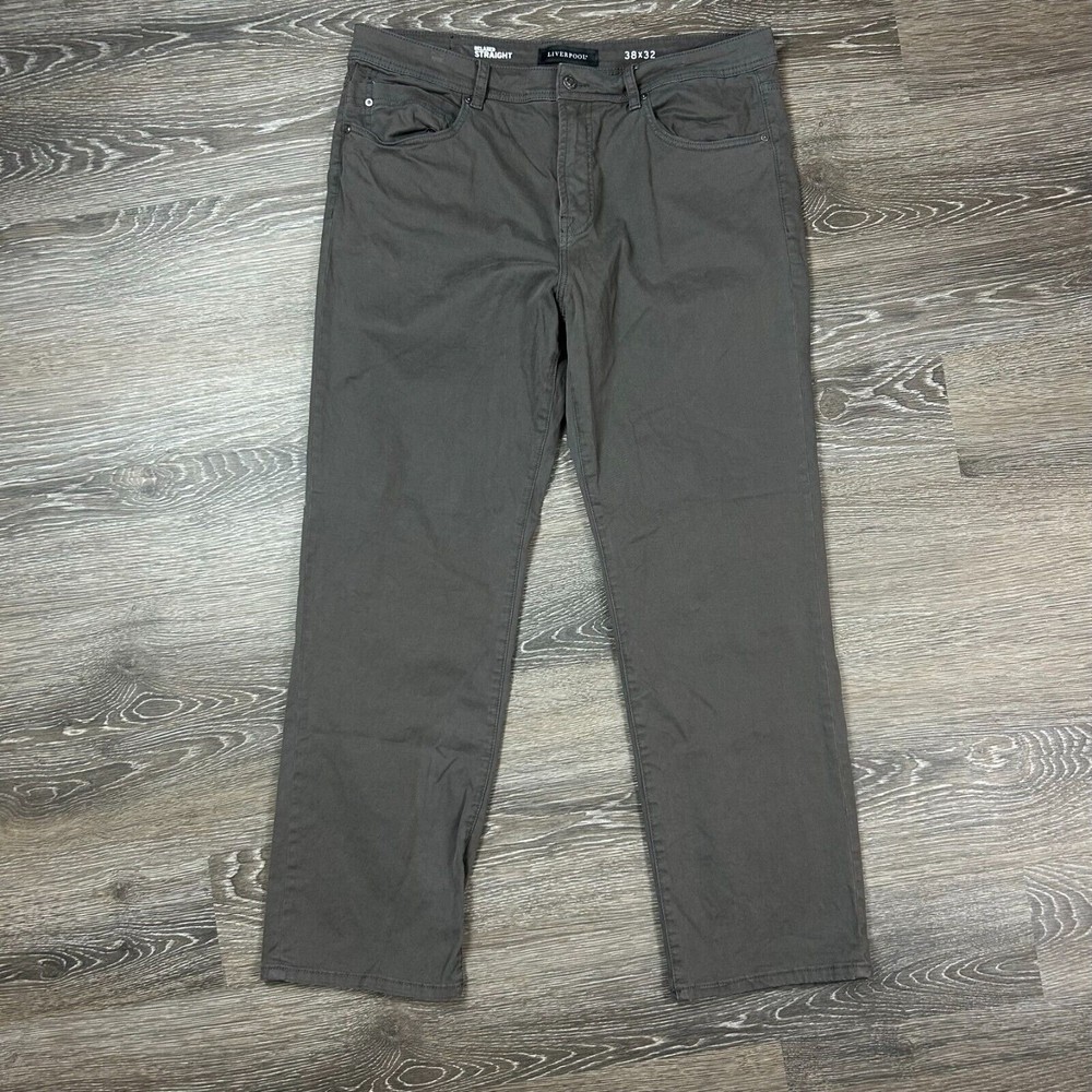 Liverpool Regent Relaxed Straight Twill Pant Deep Earth Color Size 38X32 EUC